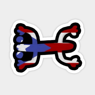 Puerto Rican Flag Frog Variant Magnet