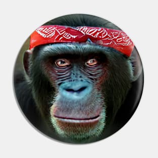 Funny cheeky chimps bored monkey ape Pin