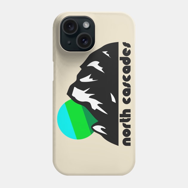 Retro North Cascades ))(( Tourist Souvenir National Park Design Phone Case by darklordpug