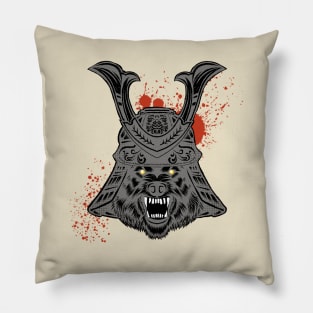 Samurai Wolf Pillow