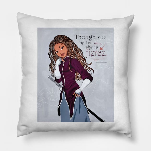 Warrior Girl Pillow by ArtsyAmma