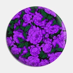 Purple Peonies Pin