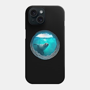 Seal Peeking Through Wall Opening Phone Case