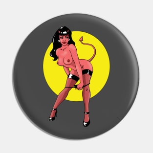 Stripping Devil Girl Pin