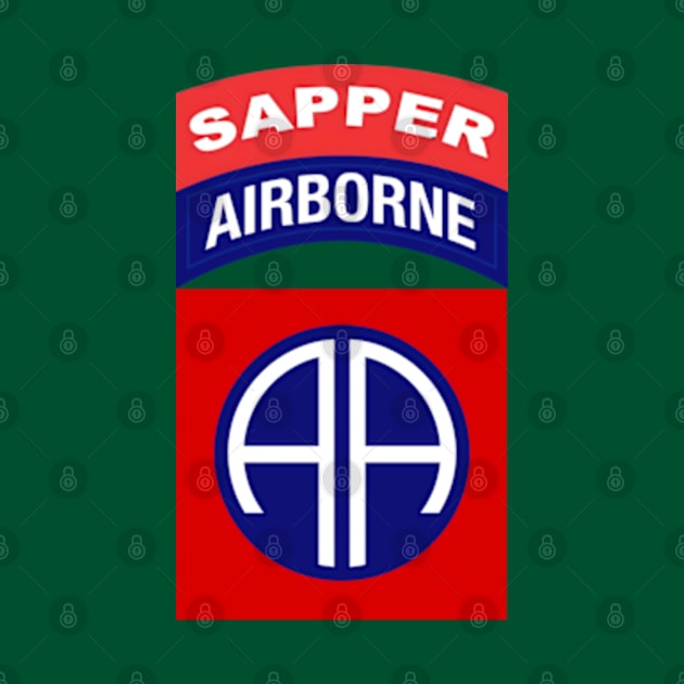 82nd Airborne Sapper Tab - Full Chest by Desert Owl Designs