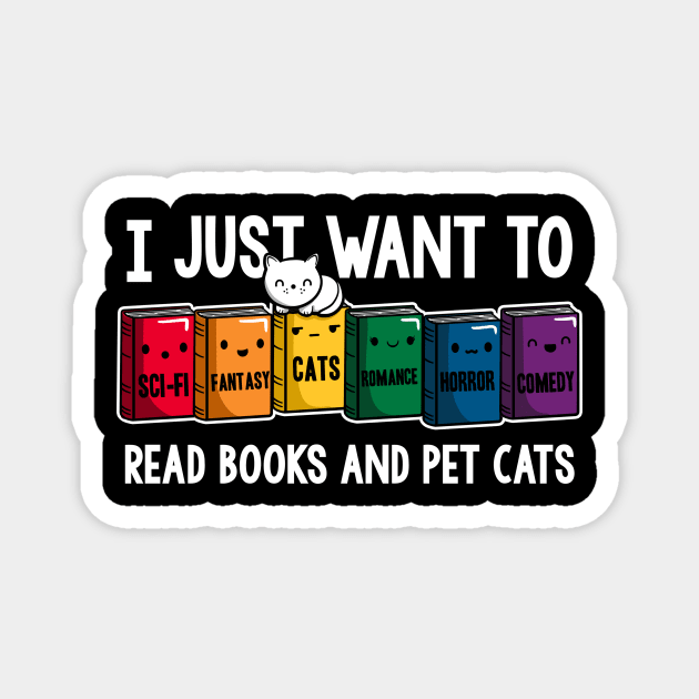 Read Books and Pet Cats Magnet by fishbiscuit