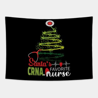 Santa's Favorite CRNA Nurse.. CRNA Nurse christmas gift Tapestry