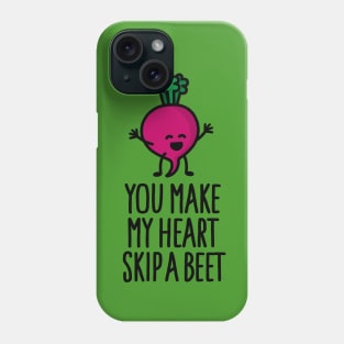 You make my heart skip a beet - funny beetroot Valentine's day Phone Case