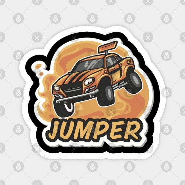 Jumper Racing Car Magnet by Abeer Ahmad