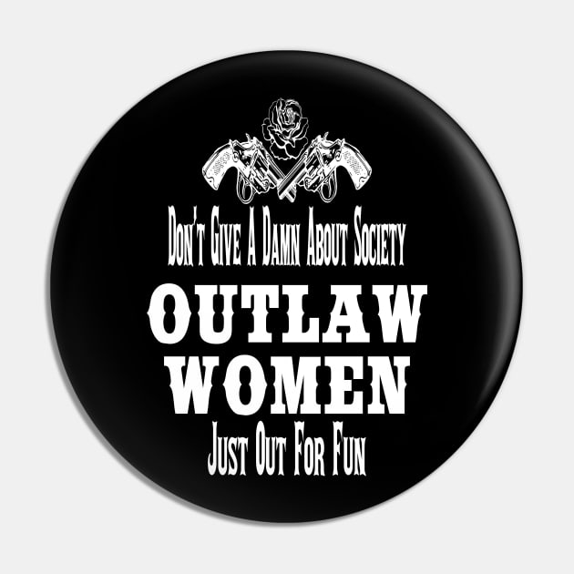 Western Outlaw Women Pin by CreatingChaos