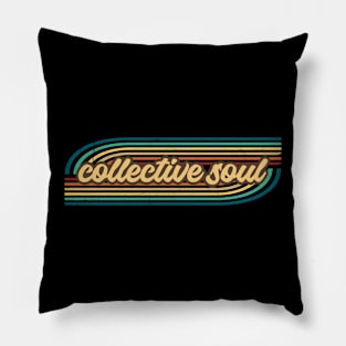 collective soul retro stripes Pillow