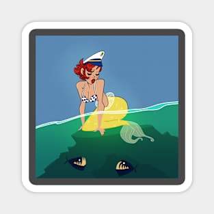 Pin Up Mermaid Magnet