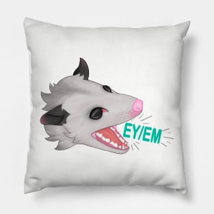 Pronoun opossum Ey / Em Pillow