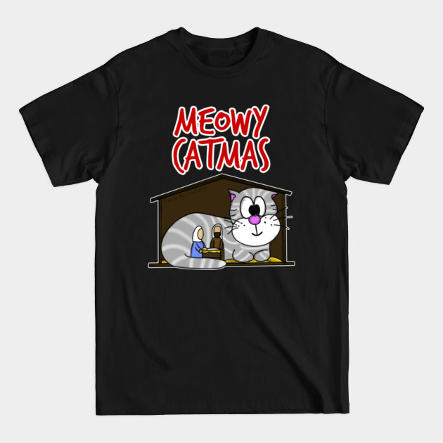 Discover Meowy Catmas Cat Nativity Christmas 2021 Funny - Meowy Catmas - T-Shirt
