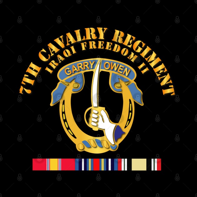 7th Cavalry Regt  - IF - II w Svc Ribbons by twix123844