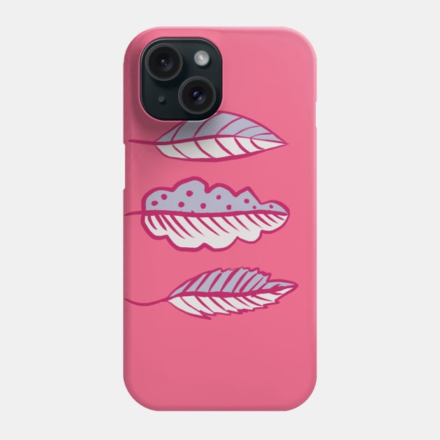 Abstract Decorative Pink Leaves Phone Case by Boriana Giormova