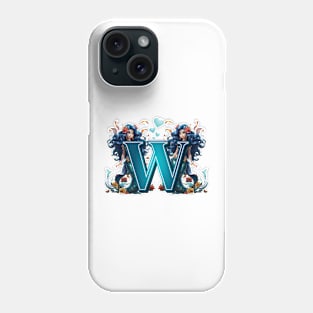 Mermaid Alphabet The Letter W Phone Case