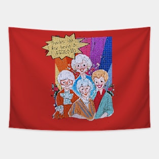 golden girls cartoon vintage Tapestry