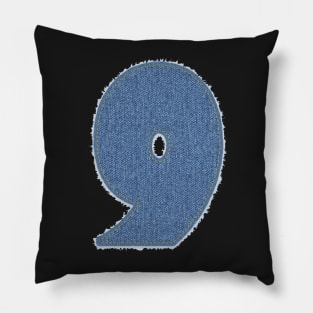 Number Nine Blue Denim Pillow