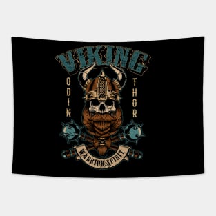 Nordic Viking Warrior Skull Tapestry