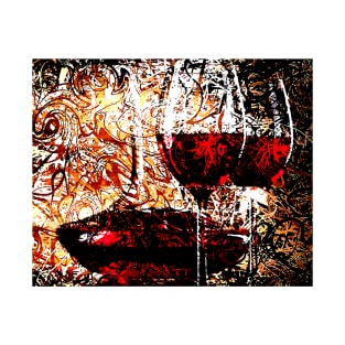 Abstract Influenced by Red Wine T-Shirt