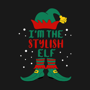 I'm The Stylish Elf Matching Family Christmas T-Shirt