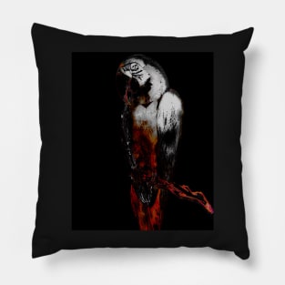 BEAUTIFUL SILVERED MACAW Pillow