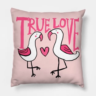 true love, flamingo Pillow