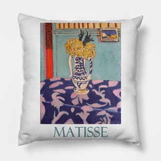 Les Coucous Tapis Bleu et Rose by Henri Matisse Pillow