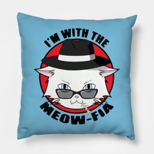 The Mafia Cat - I'm With The Meow-fia Pillow