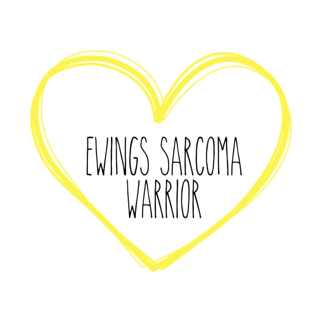 Ewings Sarcoma Warrior Heart Support by MerchAndrey