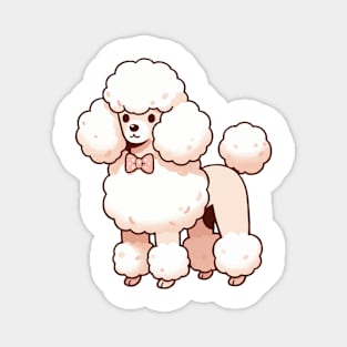 White Standard Poodle Magnet