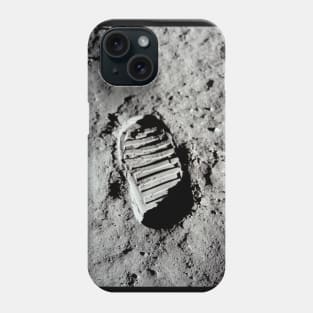 First Footprint on the Moon by Buzz Aldrin Phone Case