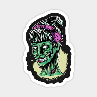 Funky Zombie Lady Magnet