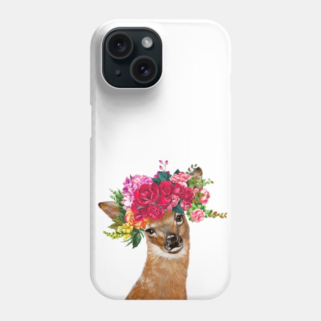 Flower Crown Baby Deer Phone Case by bignosework