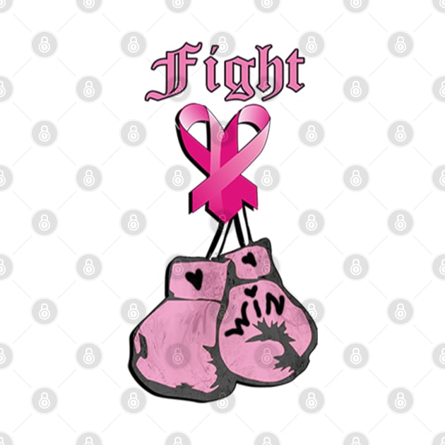 Breast Cancer Awareness Gifts: Inspirational quotes, Fight Pink Ribbon and Distressed Boxing Gloves Breast Cancer Awareness by tamdevo1