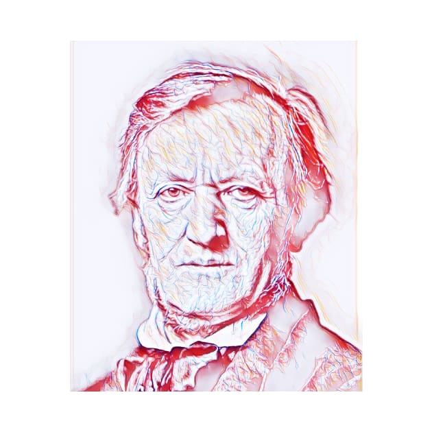 Richard Wagner Portrait | Richard Wagner Artwork | Line Art by JustLit
