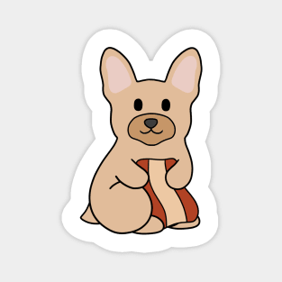 Cream French Bulldog Bacon Magnet