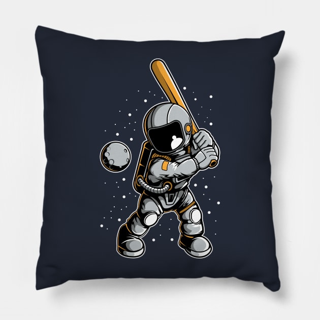 astronaut baseball Pillow by Mako Design 