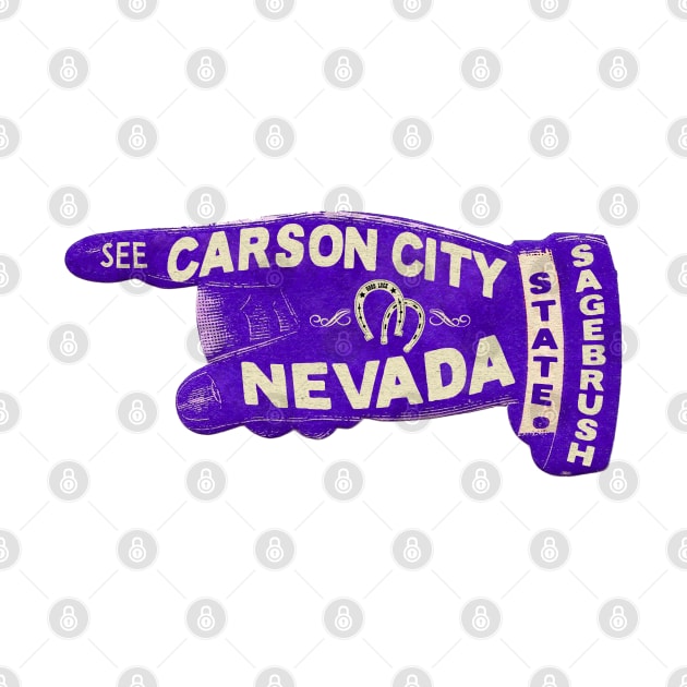 Vintage Carson City Nevada Travel Good Luck Sagebrush State Lake Tahoe by TravelTime