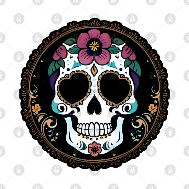 Floral Day of the Dead Skull by CGI Studios