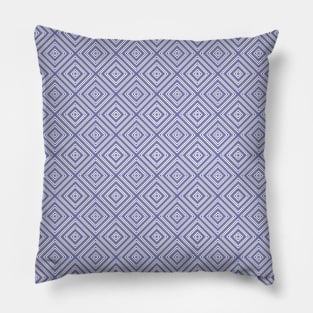 Diamonds in white and blue for neutral decors Pillow