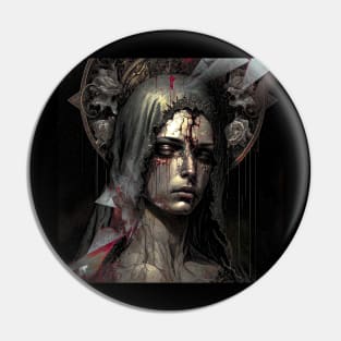 Blind Lady dark gothic woman Pin