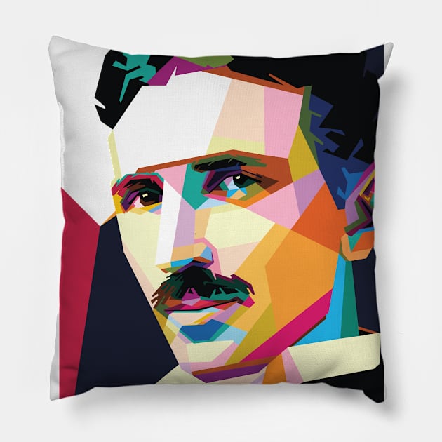 Nikola Tesla Pillow by Shapwac12