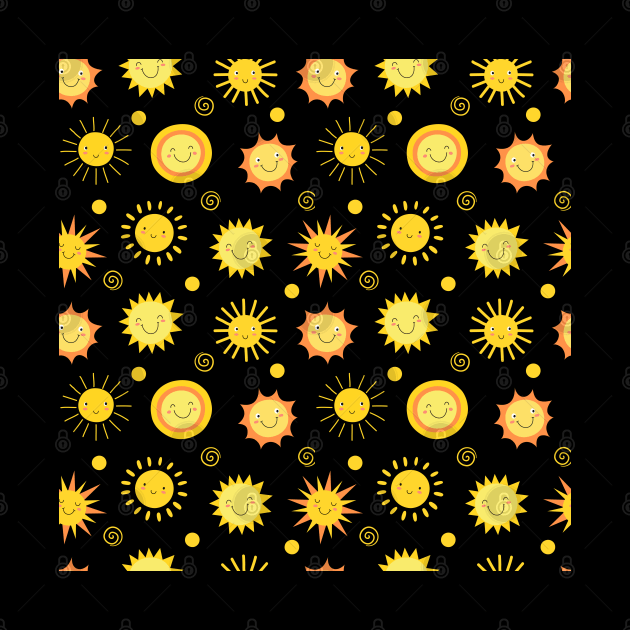 Cute Laughing Sun pattern by Eskitus Fashion