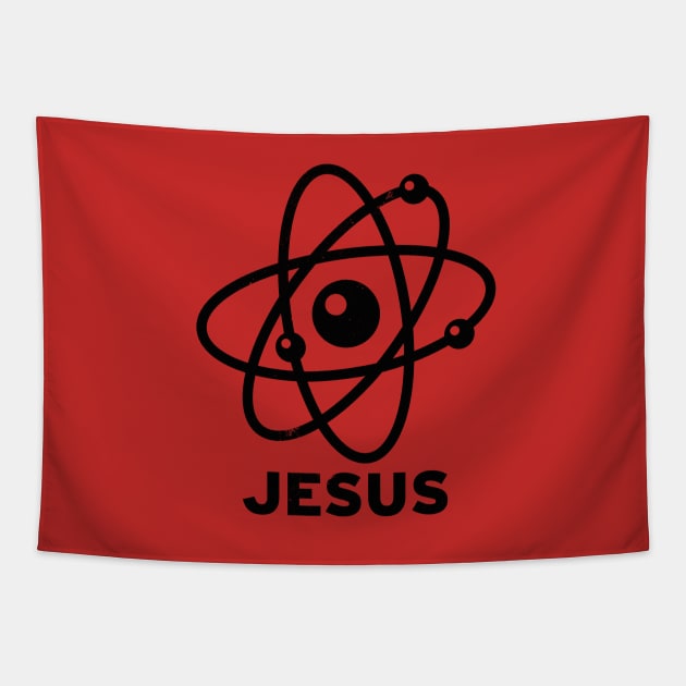 Jesus Atoms Tapestry by bobbuel