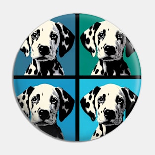 Pop Retro Dalmatian Art Painting - Cute Puppy Pin