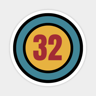 The Number 32 - thirty two - thirty second - 32nd Magnet