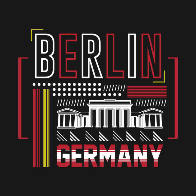 Retro Berlin Germany Brandenburg Gate Vintage Berlin by Now Boarding