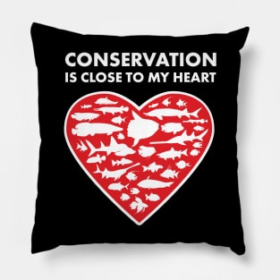 Fish Conservation Heart Pillow